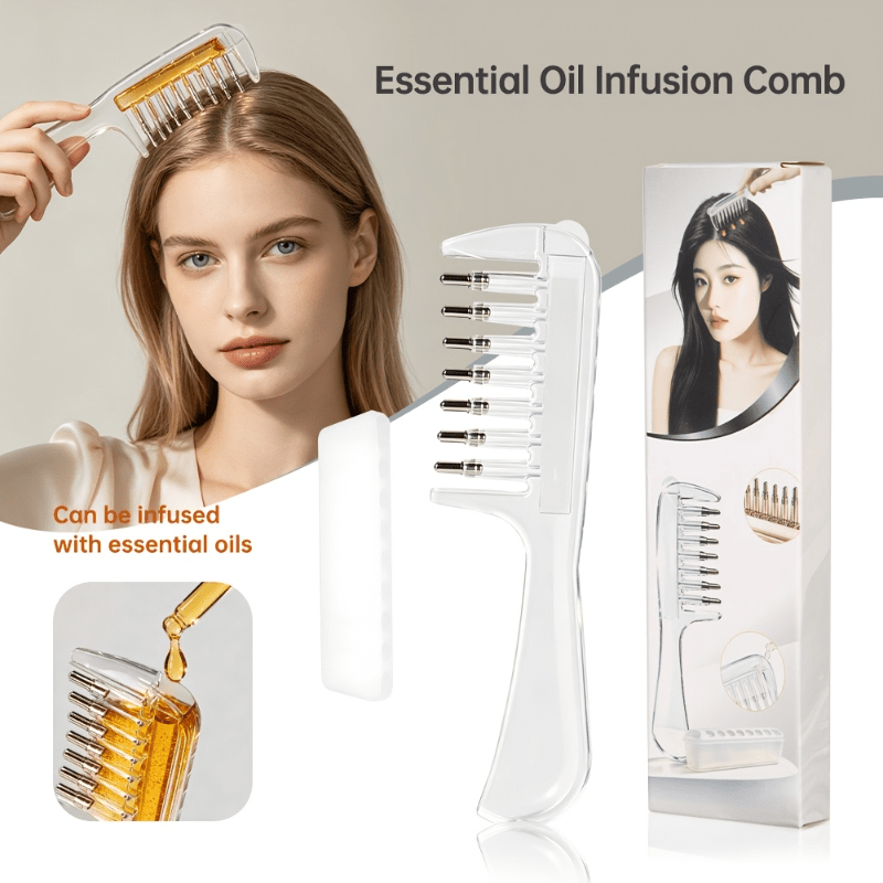 Hair Care Essence - Pente Transparente para Infusão de Óleos