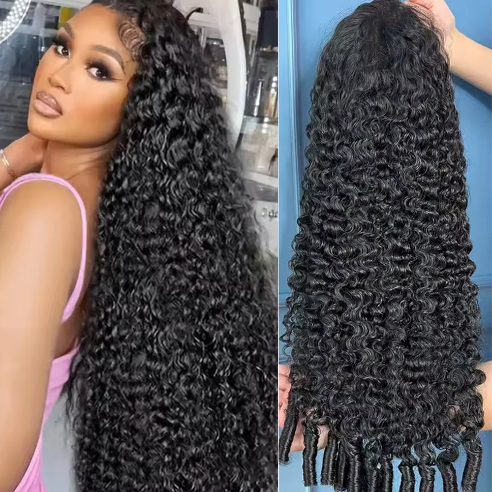 Lace Front Wig - Perucas de Cabelo Humano Cacheado Ondulado