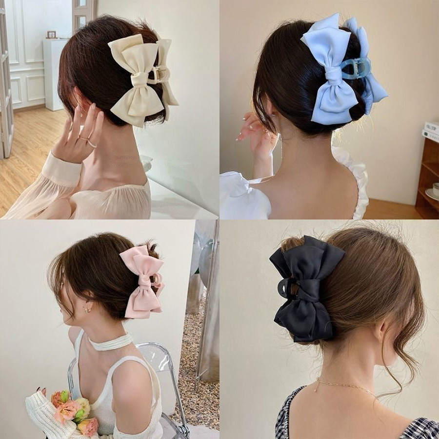 Hair Clip Claw Large - Presilhas de Cabelo Grandes com Laço,
