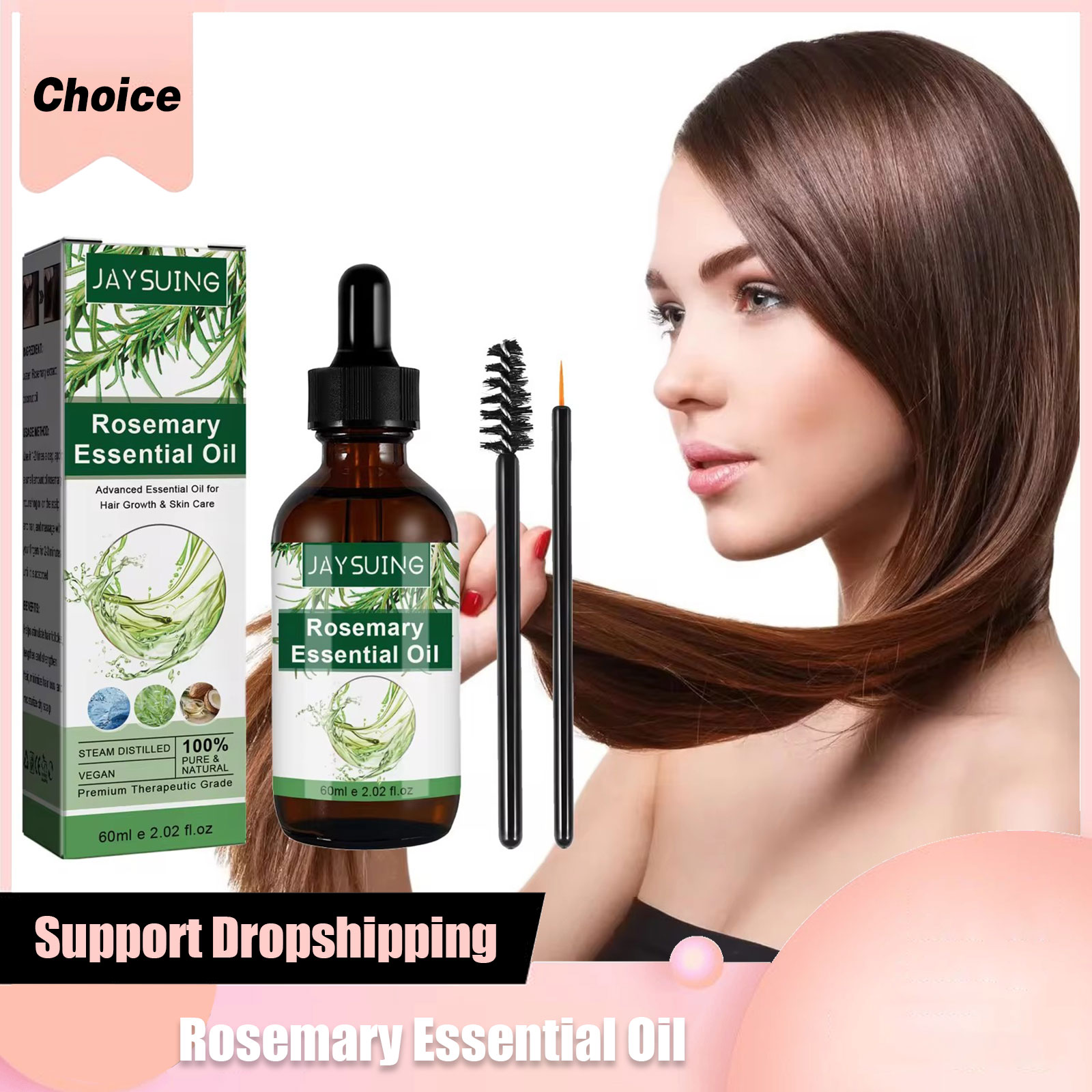 Hair Care Serum - Óleo essencial de alecrim para o