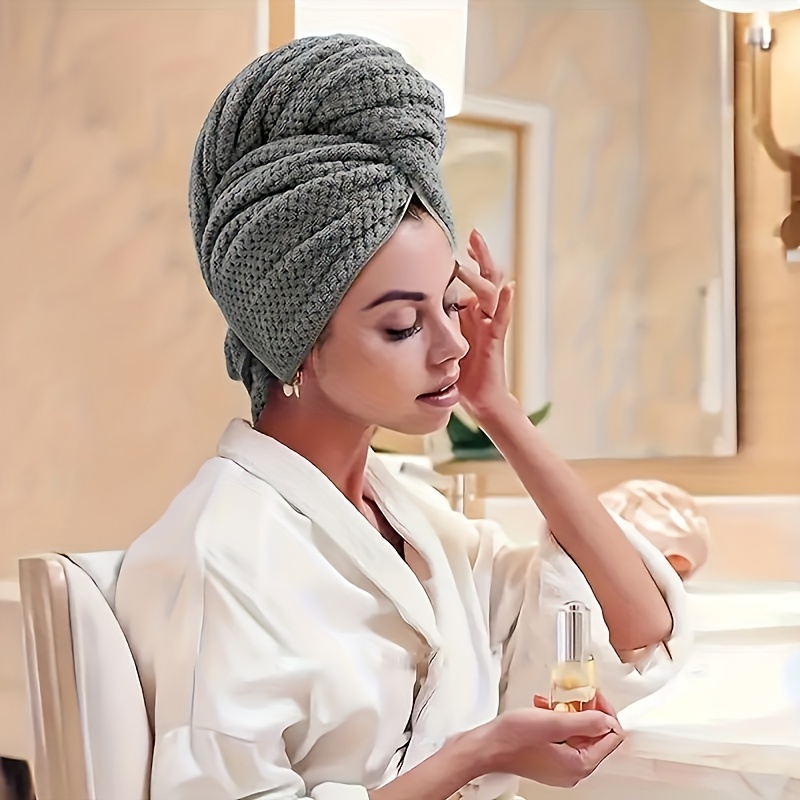 Hair Turban Towel - Toalha de Cabelo de Secagem Rápida