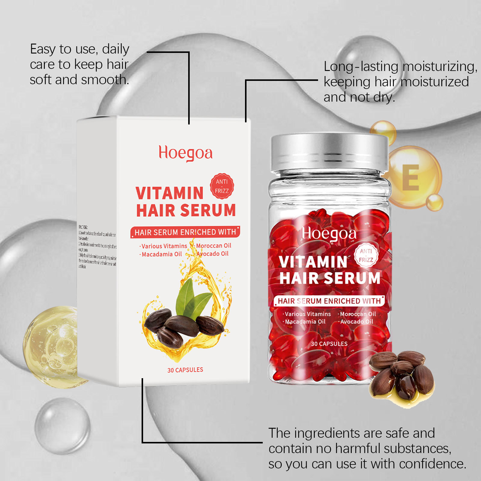 Hair Care Serum - Cápsulas de soro para cuidados com