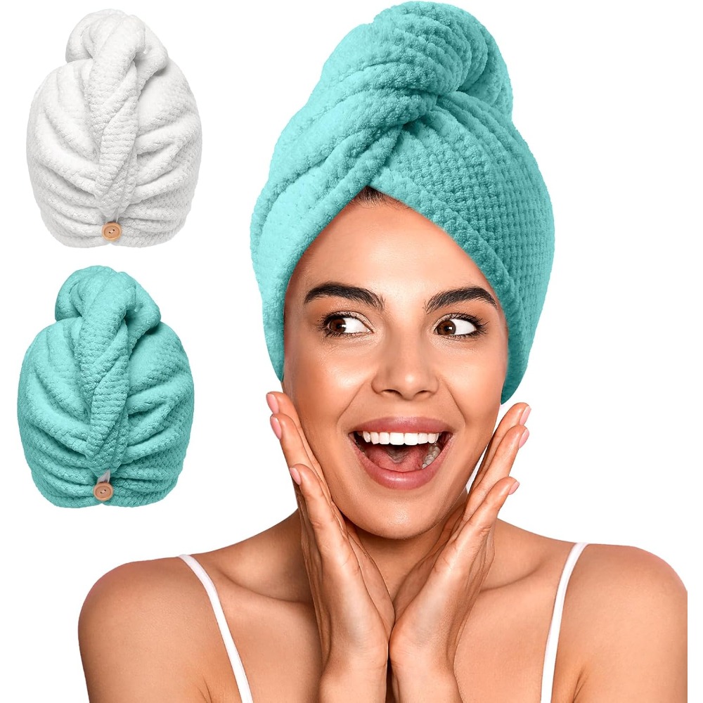 Pacote com 2 Toalhas de Cabelo - Hair Turban Towel avaliação e preço