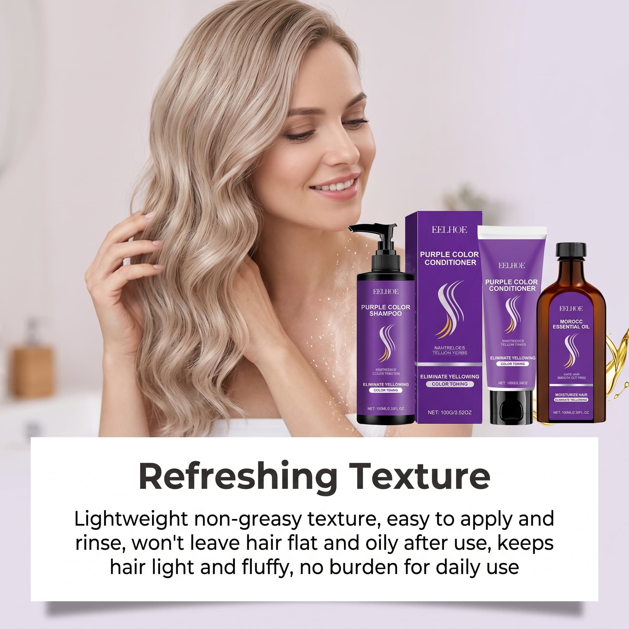 Conjunto de Shampoo Roxo com C - Hair Care Serum avaliação e preço