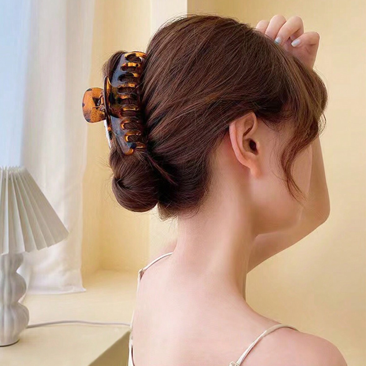 Clipe de cabelo flor resina pa - Hair Clip Claw Large avaliação e preço