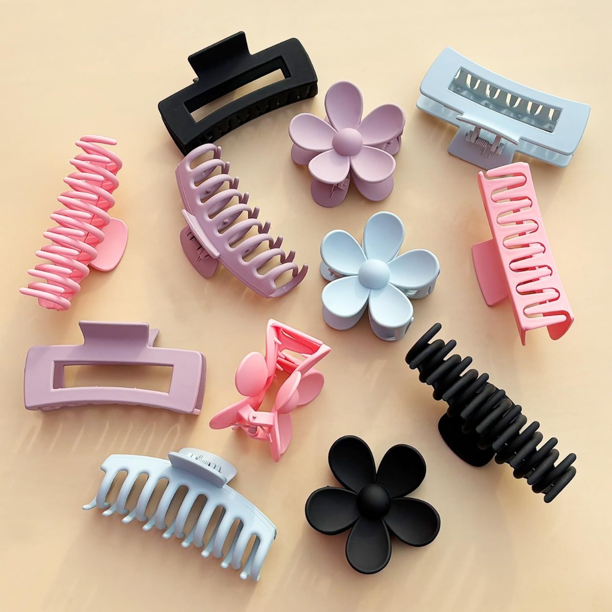 Conjunto de 12 Presilhas de Ca - Hair Clip Claw Large avaliação e preço