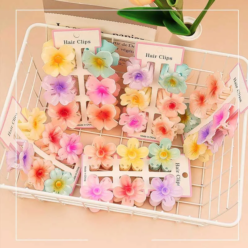 6 pçs moda colorida transparen - Hair Clip Claw Large avaliação e preço