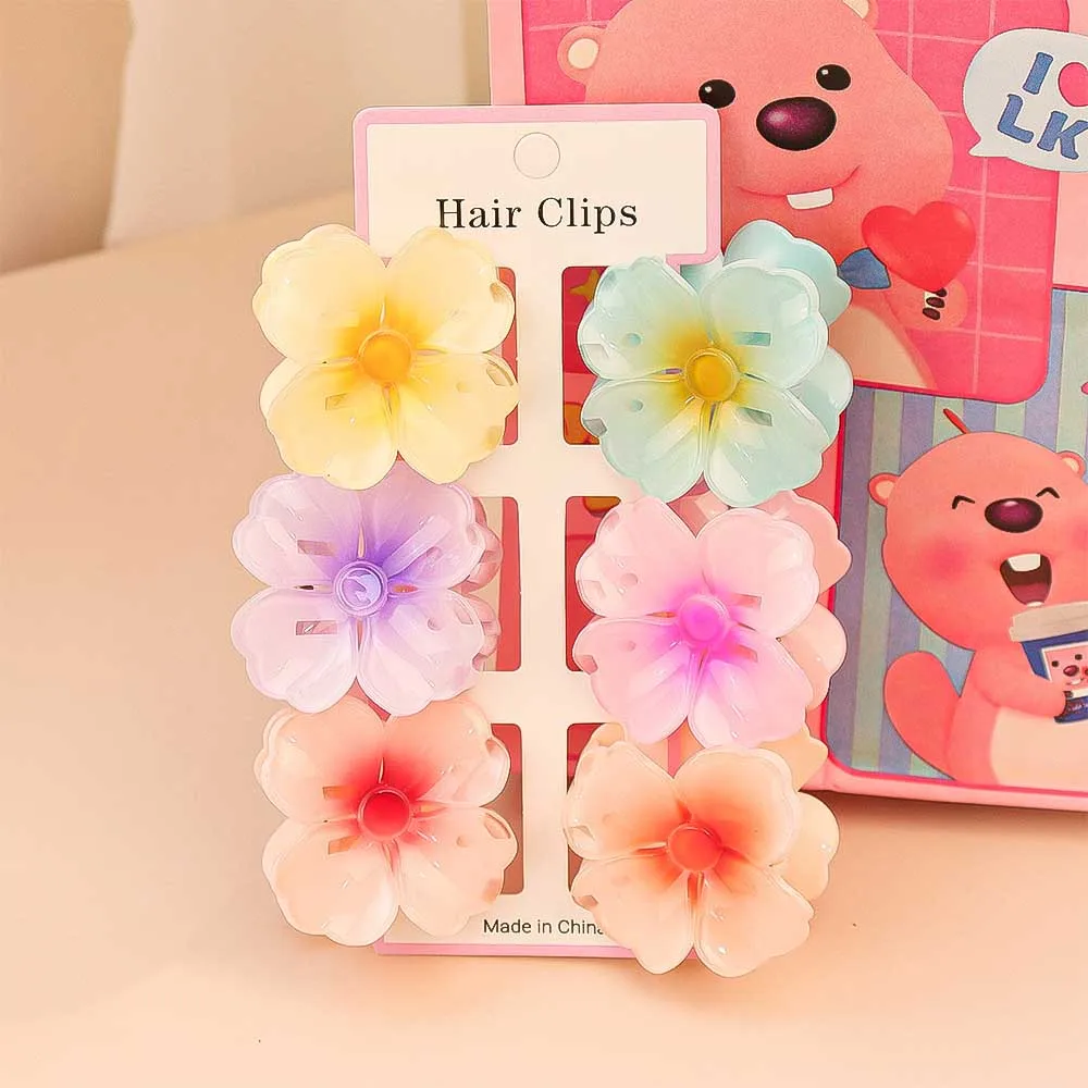 6 pçs moda colorida transparen - Hair Clip Claw Large avaliação e preço