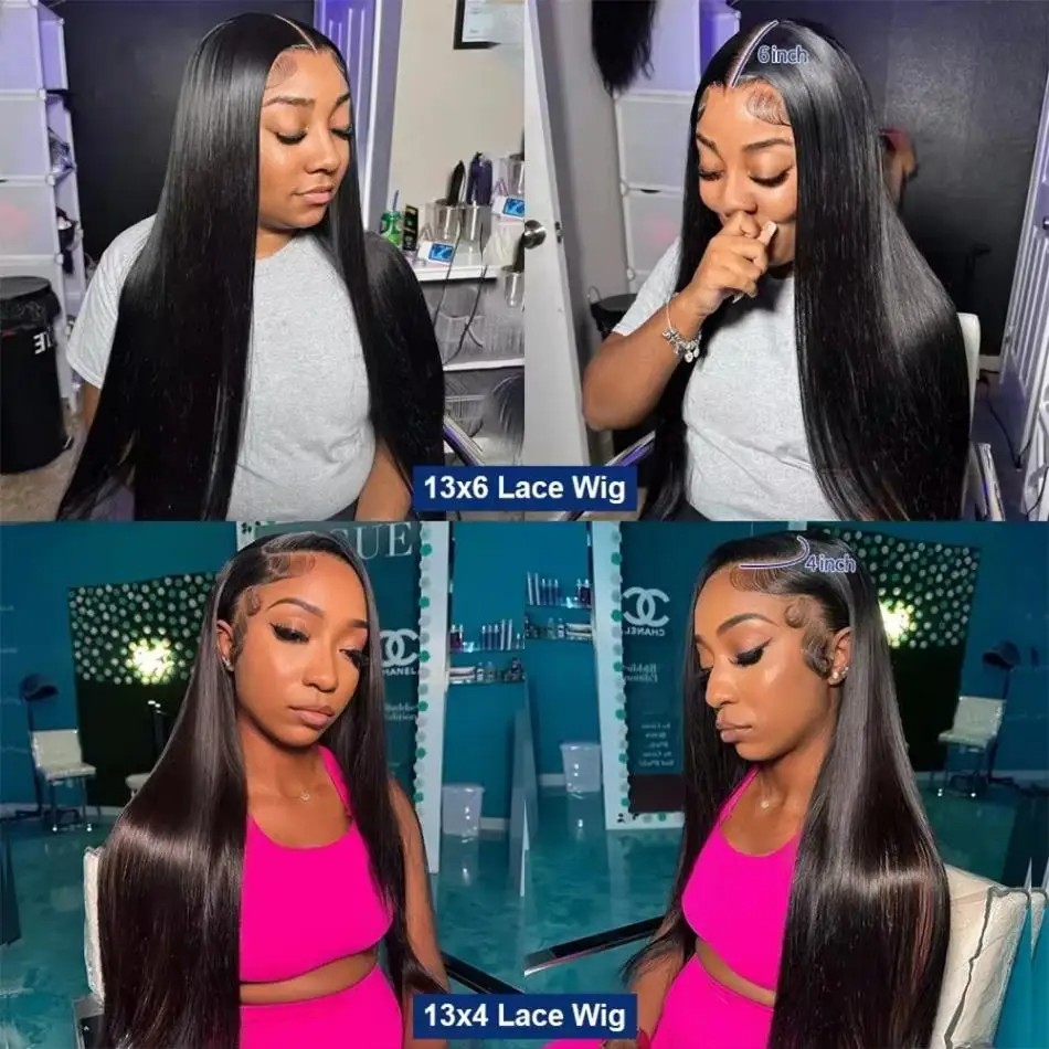 Perucas de Cabelo Humano Liso  - Lace Front Wig avaliação e preço