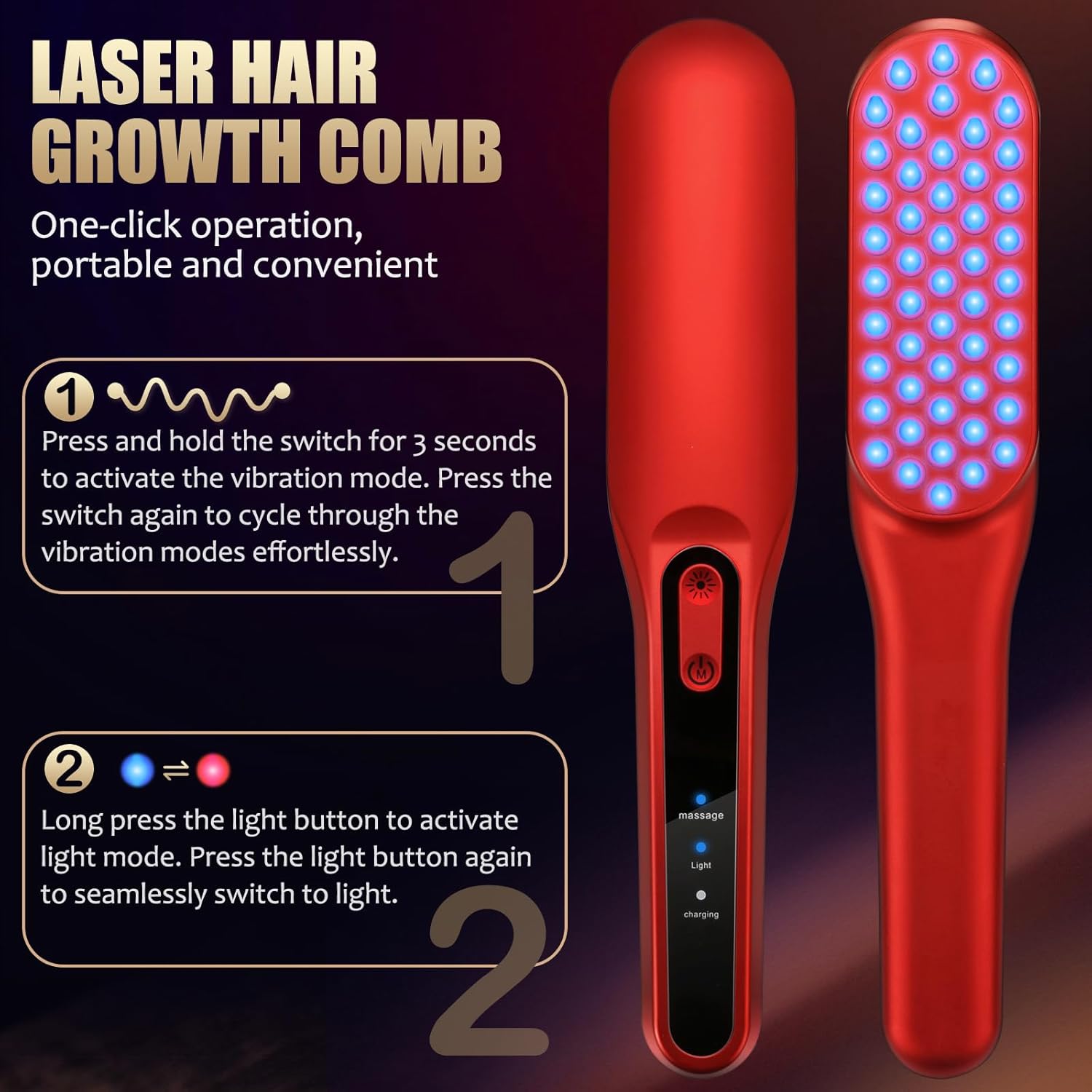 Escova a Laser para Cresciment - Hair Care With Protein avaliação e preço