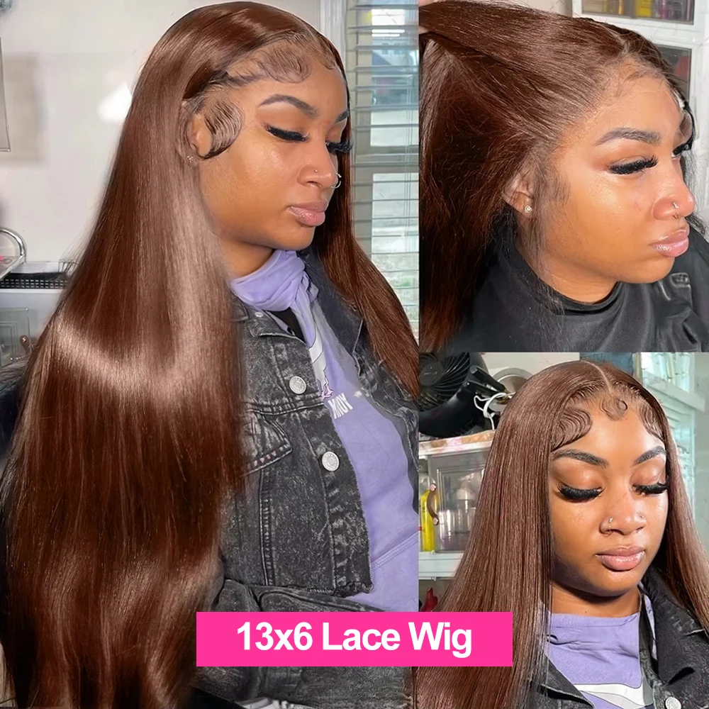 Perucas de Renda HD 13x4 Choco - Lace Front Wig avaliação e preço
