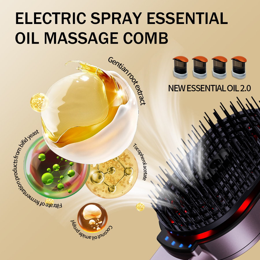 Pente de massagem 4 em 1, spra - Hair Care Essential avaliação e preço